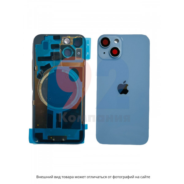 Задняя крышка на iPhone 14 синий с креплением